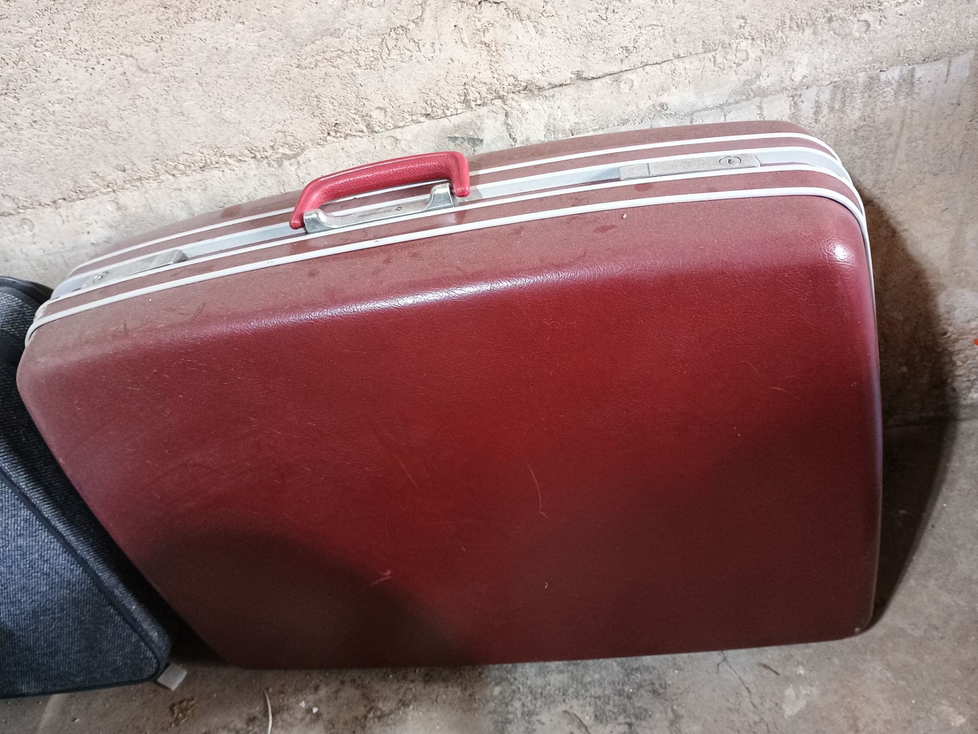 Vintage Red Hardside Samsonite Luggage