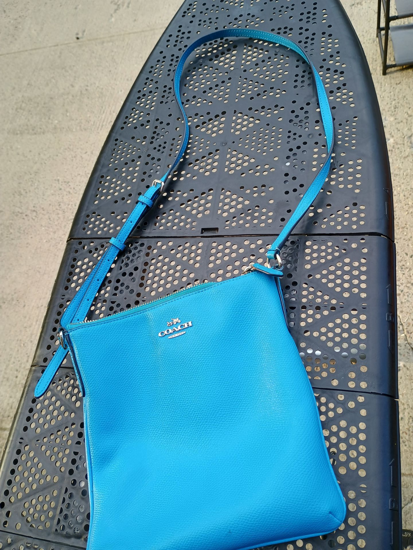 Blue Coach Messenger Purse Bag