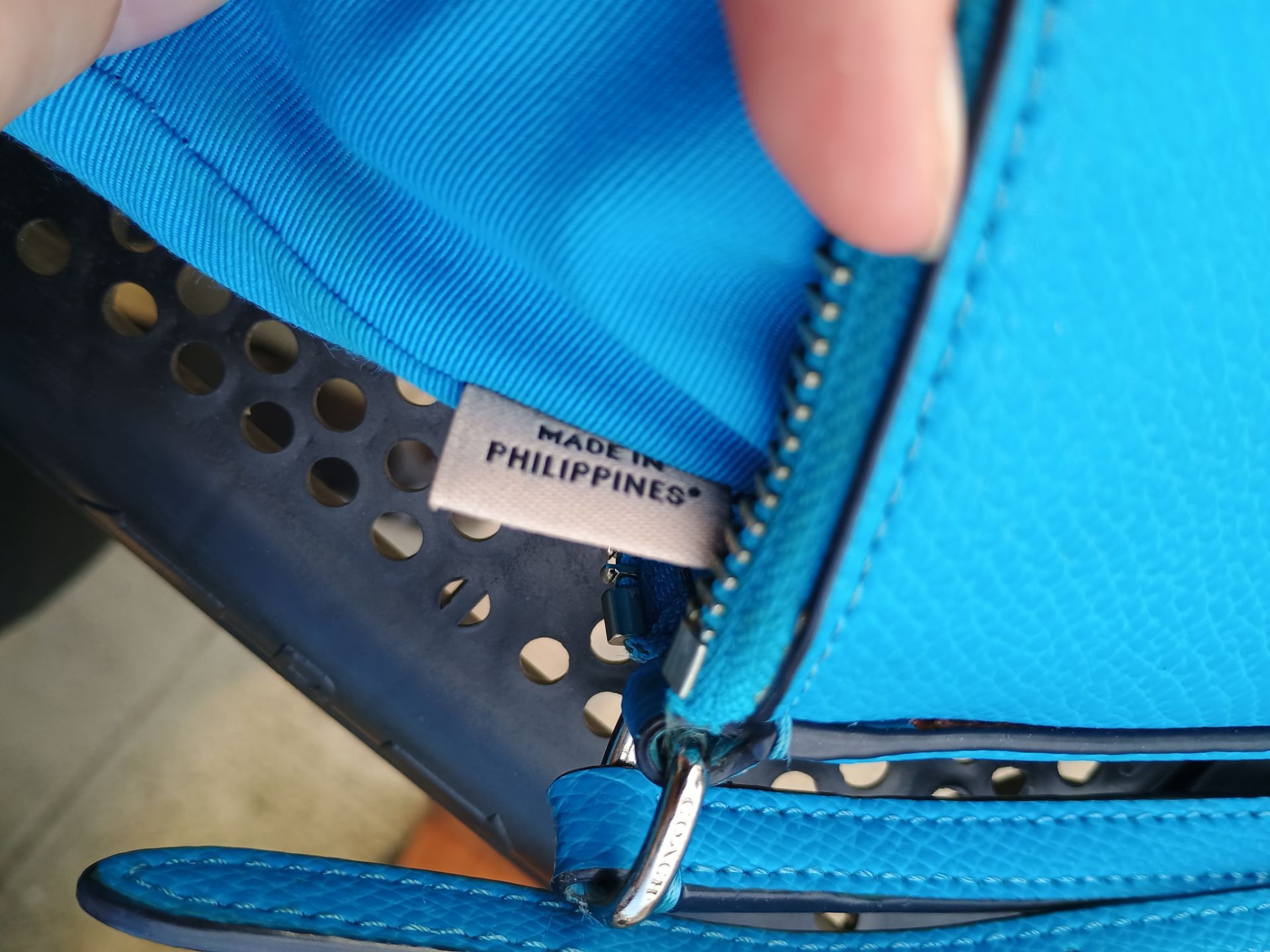 Blue Coach Messenger Purse Bag - photo 3