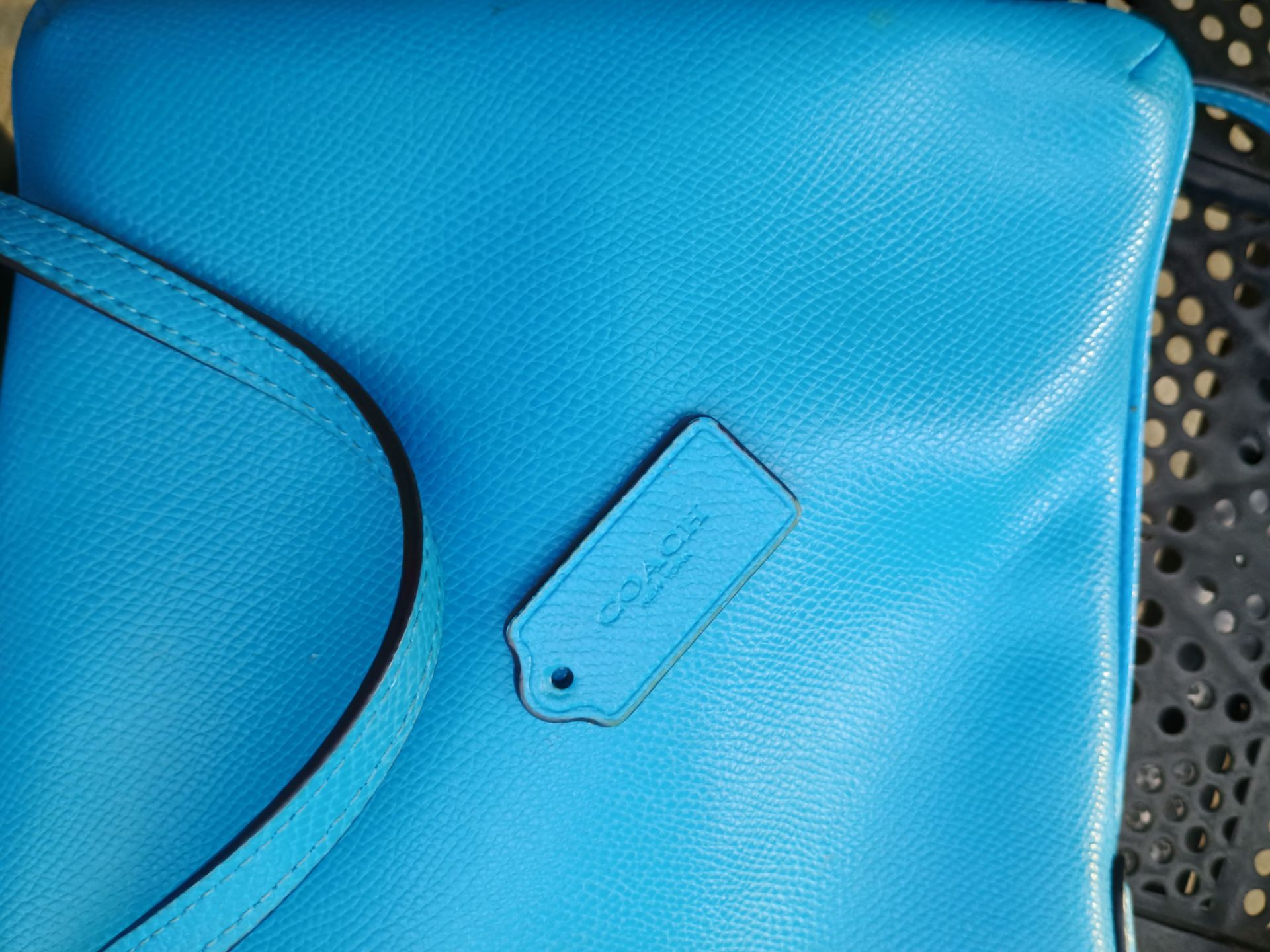 Blue Coach Messenger Purse Bag - photo 4