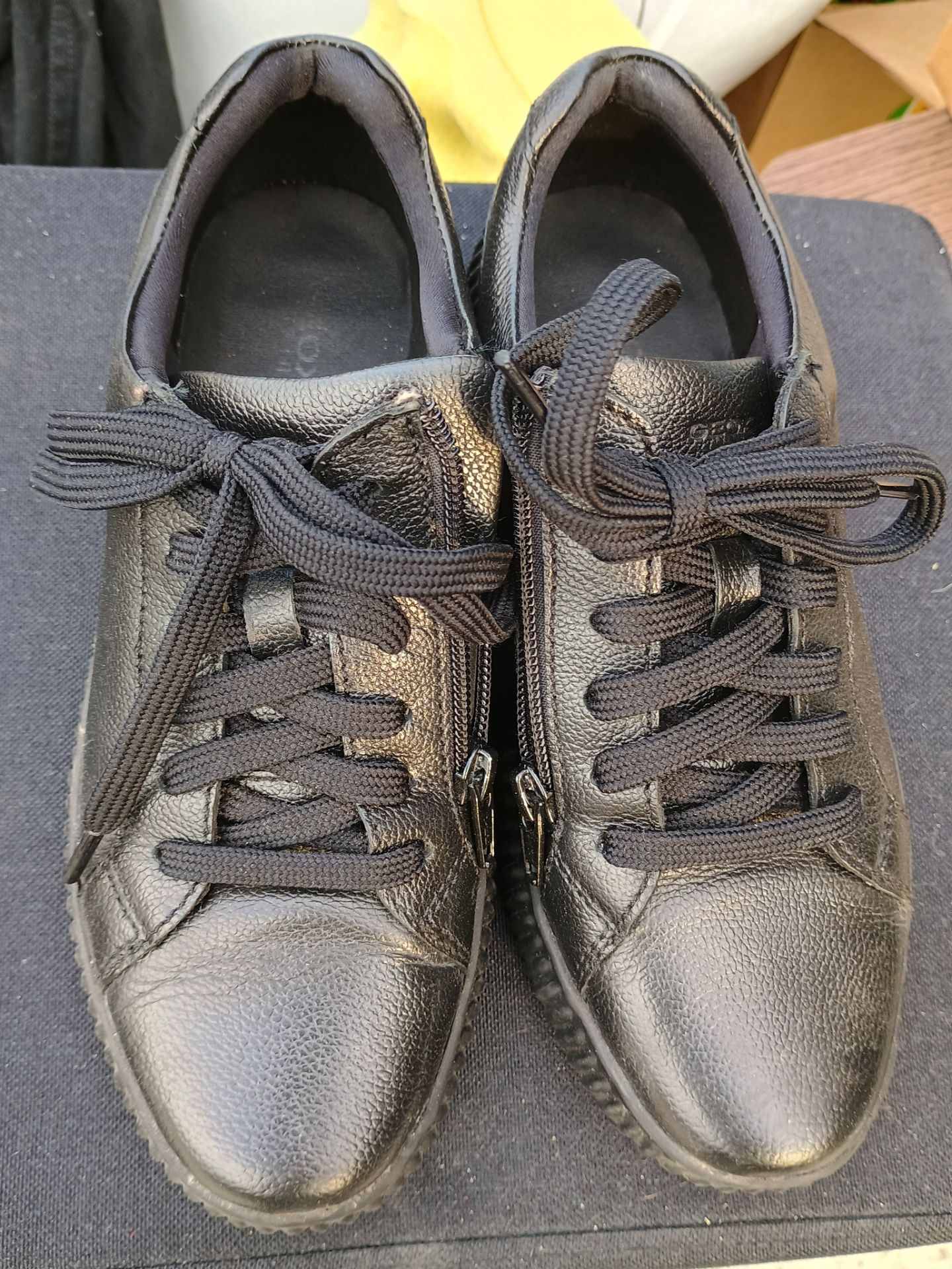 Black GEOX Leather Women's Sneaker Size 7