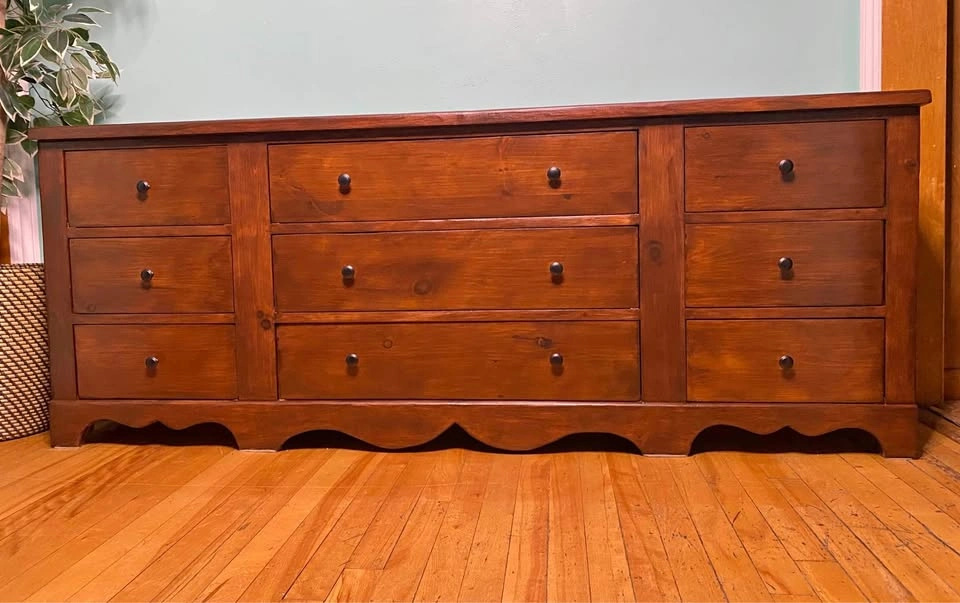 FREE DELIVERY: Refinished Long Pine Dresser $440 (HRM)