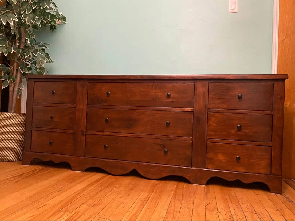 FREE DELIVERY: Refinished Long Pine Dresser $440 (HRM) - photo 2