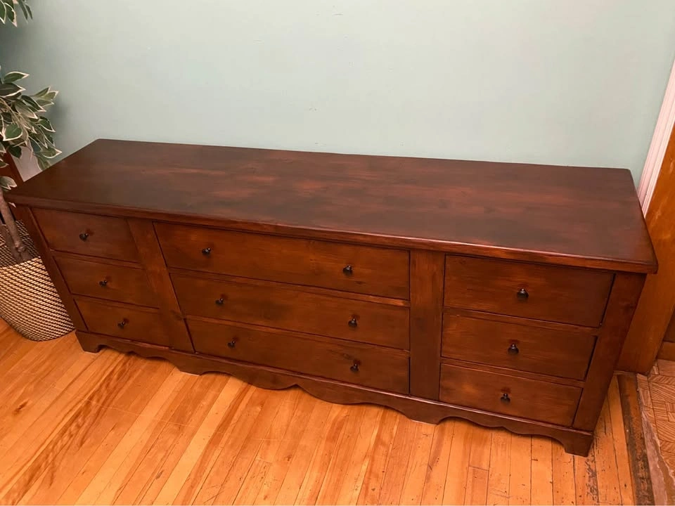 FREE DELIVERY: Refinished Long Pine Dresser $440 (HRM) - photo 3