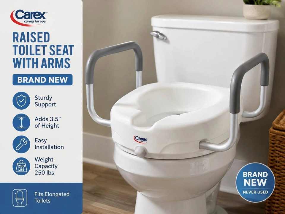 Handicapped Toilet Seat with Arms – Brand New - photo 3