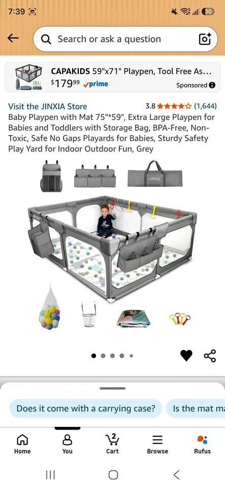 Baby Playpen with Mat NEW