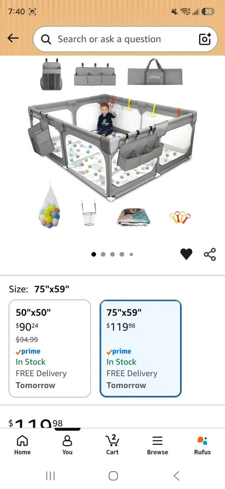Baby Playpen with Mat NEW - photo 2