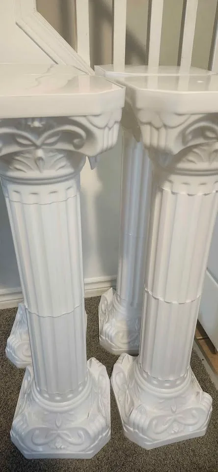 Decorative Roman Pillars, Plastic White Display (4 Available) - photo 3