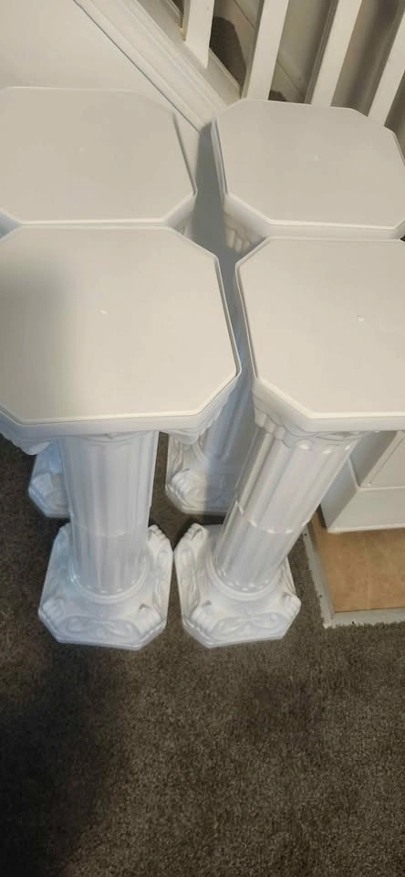 Decorative Roman Pillars, Plastic White Display (4 Available) - photo 4