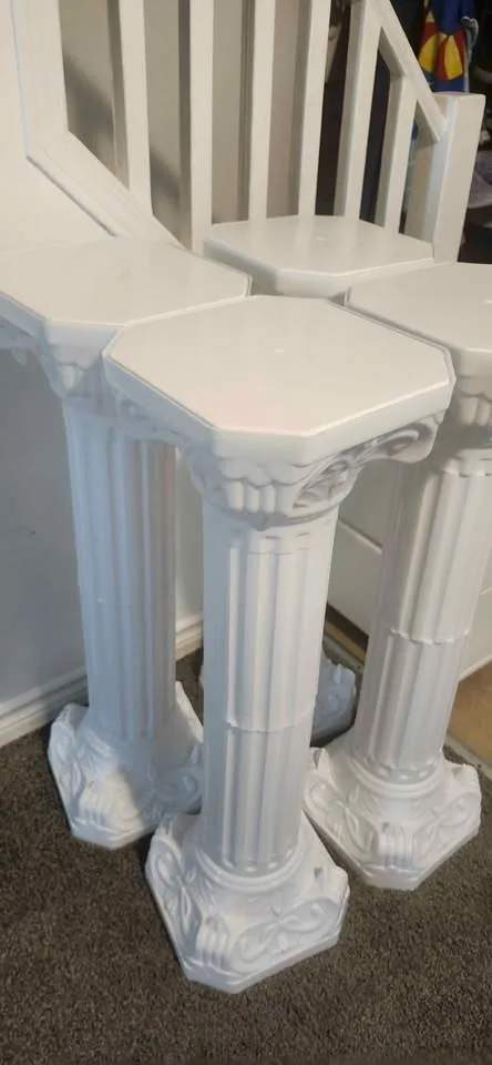 Decorative Roman Pillars, Plastic White Display (4 Available) - photo 5