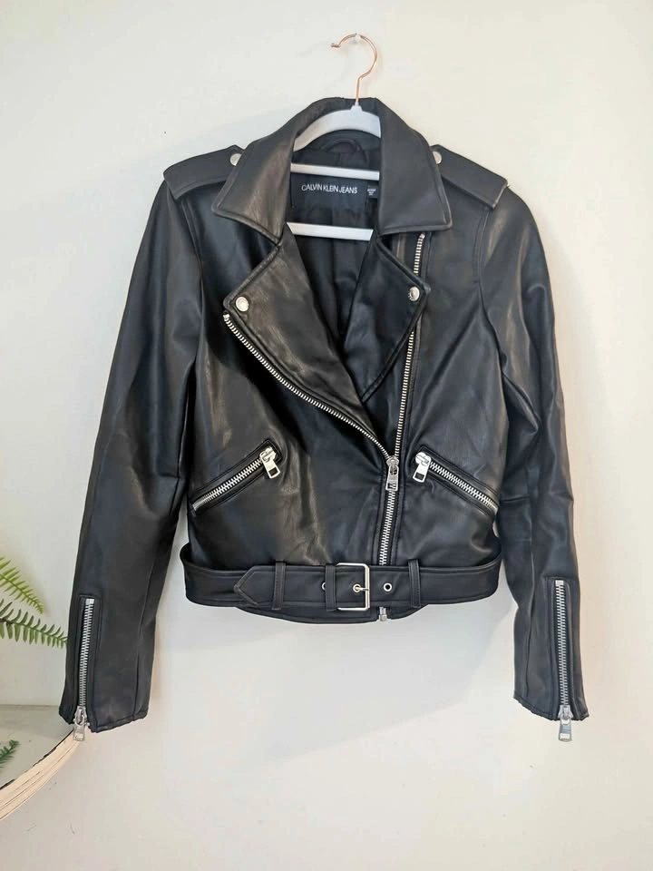 XS CK Women's Leather Jacket