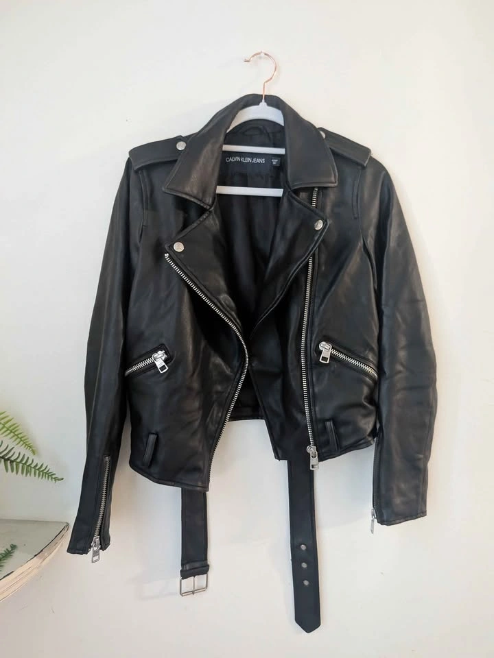 XS CK Women's Leather Jacket - photo 2