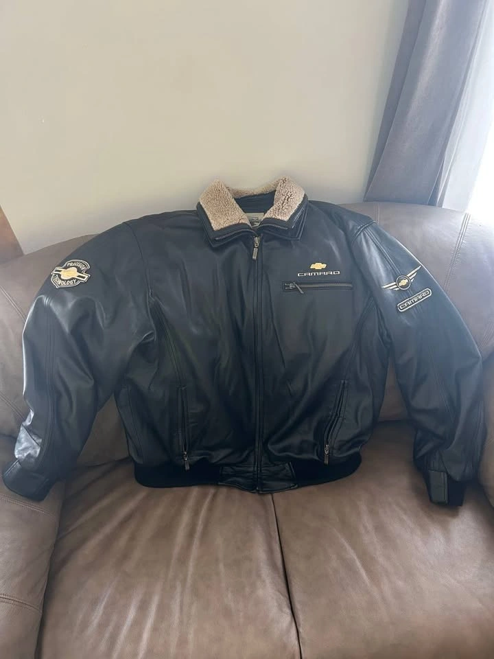 Chevrolet Camaro Genuine Leather Jacket XL – VIN Plate