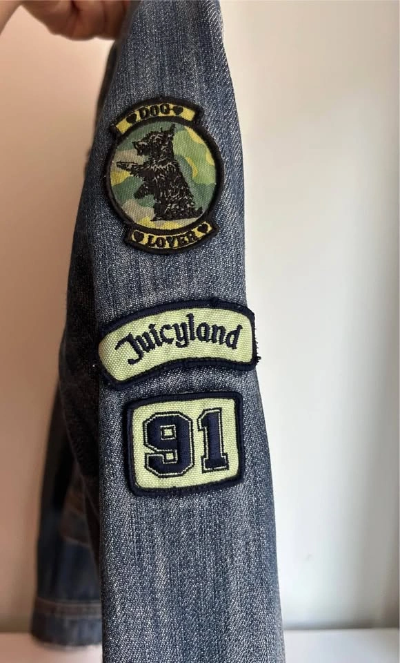 Vintage Juicy Couture Y2K Dog Lover Denim Patch Jean Jacket - Sm - photo 2