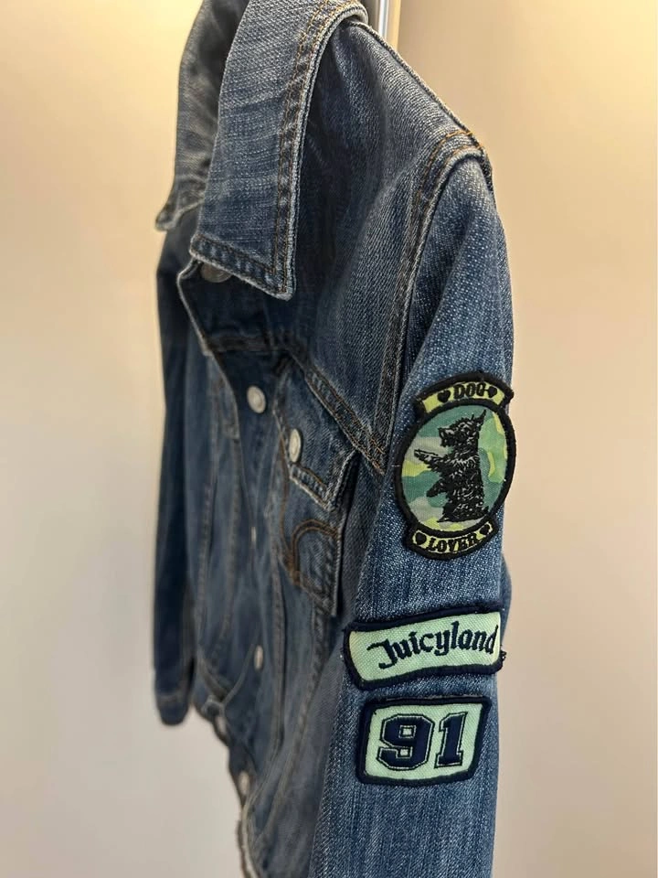 Vintage Juicy Couture Y2K Dog Lover Denim Patch Jean Jacket - Sm - photo 5