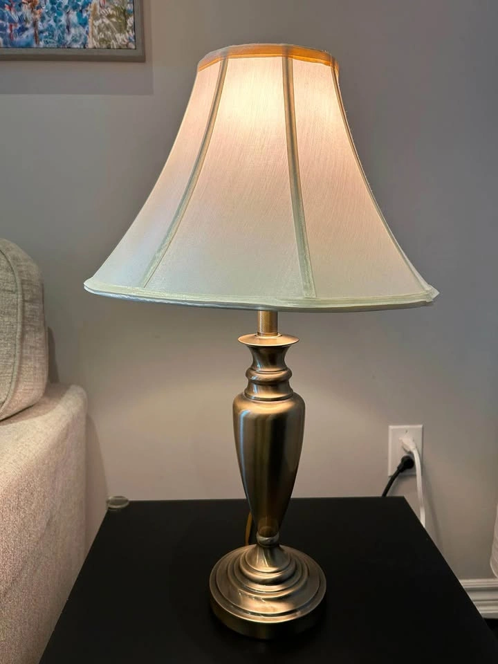 Matching Brushed Nickel Table Lamps - photo 2