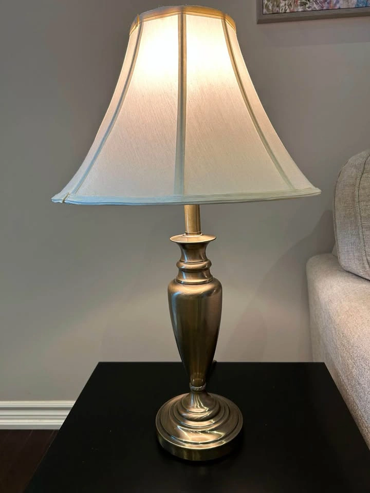 Matching Brushed Nickel Table Lamps - photo 3