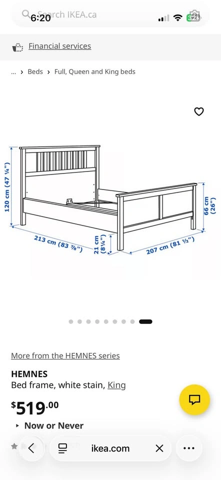 IKEA HEMNES King Bed Frame (Black-Brown) - photo 5