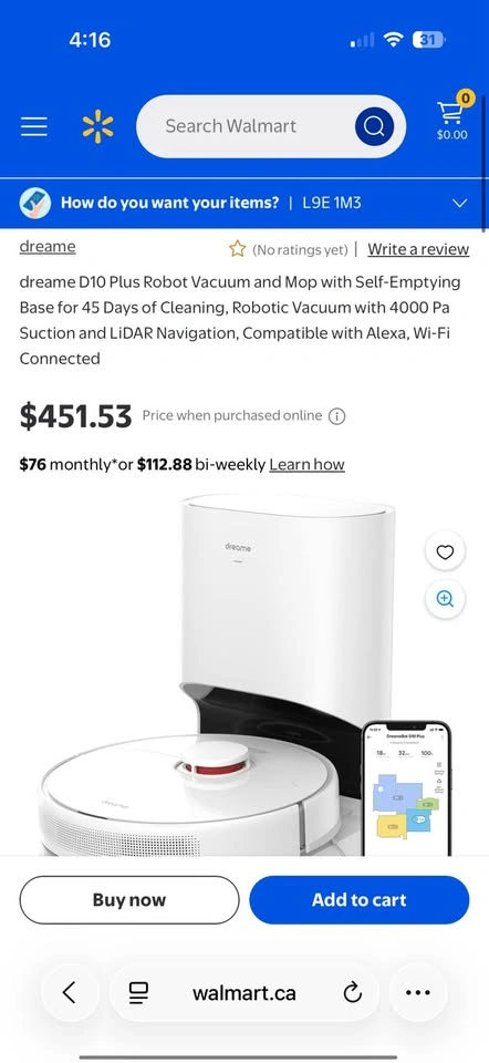 Dreame D10 Plus Robot Vacuum & Mop with Self-Empty Dock - photo 2