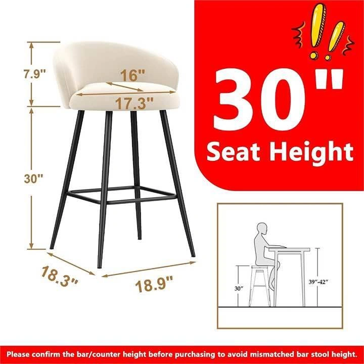 Set of 4 White Bar Stools - photo 4