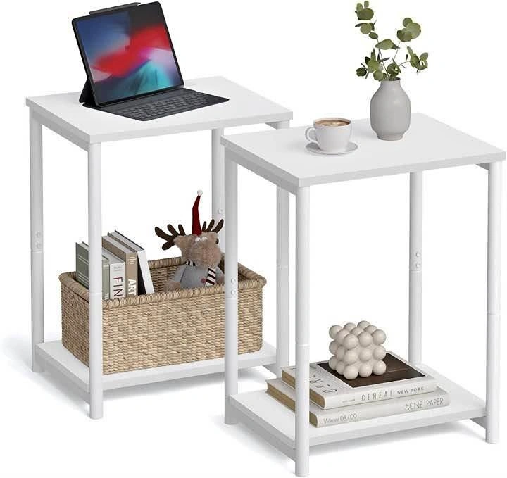 Set of 2 White Side Tables