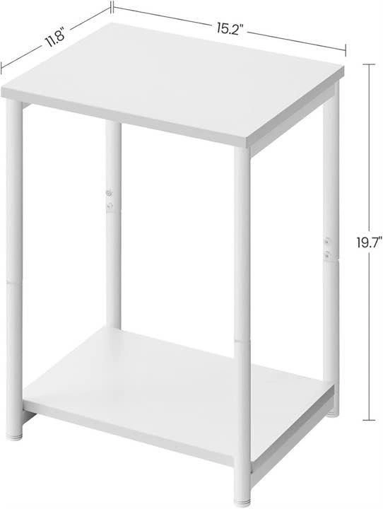 Set of 2 White Side Tables - photo 2