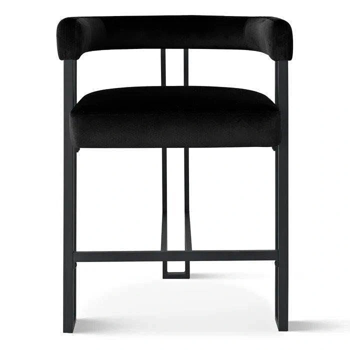 Set of 2 Black Velvet Chairs