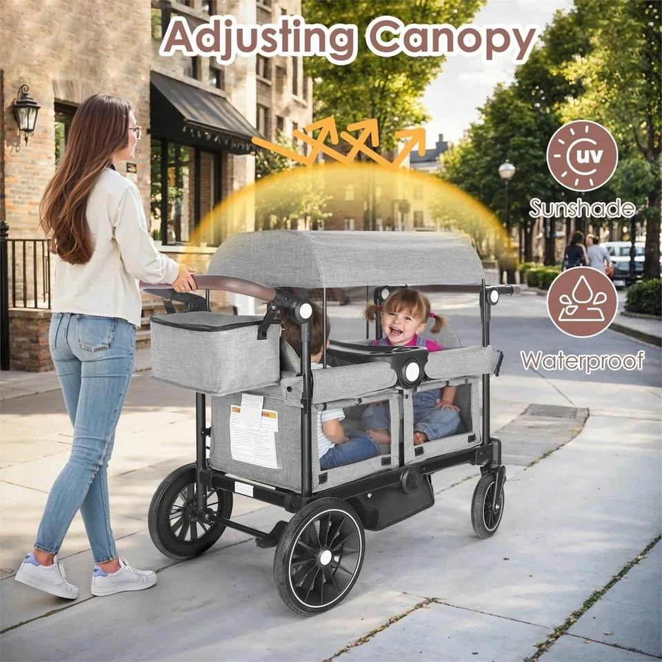 2-Seater Stroller Wagon with Canopy - photo 3