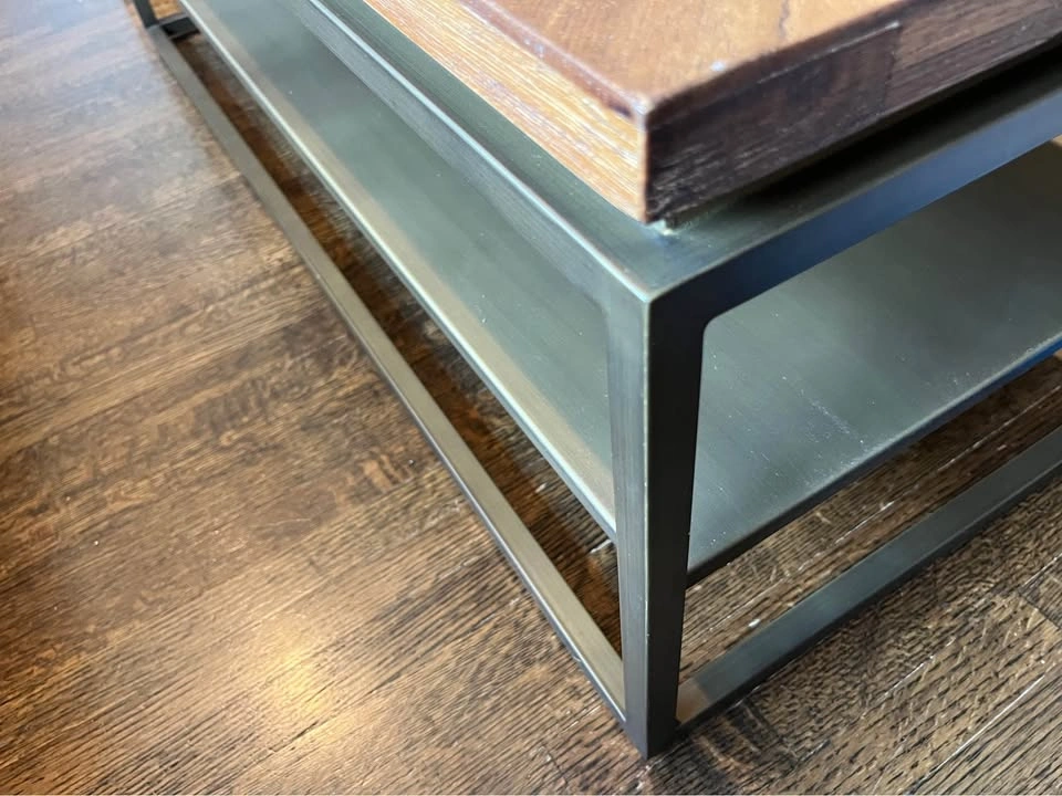 【BRAND NEW】Rustic Brown Coffee Table with Shelf - photo 5