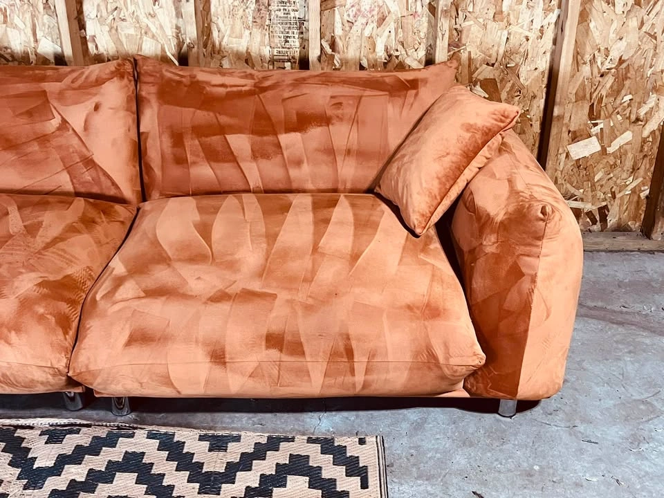 🚚FREE DELIVERY- Orange Velvet Sofa - photo 5
