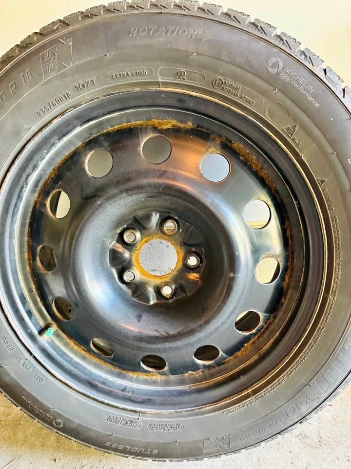 Set of 4 Michelin X-Ice Snow SUV Winter Tires on Steel Rims