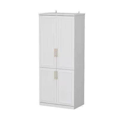 White 4-Door Wardrobe Cabinet