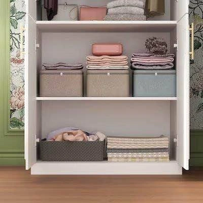 White 4-Door Wardrobe Cabinet - photo 4