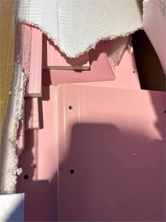 Pink Vanity Table with Lighted Mirror and Stool - photo 5