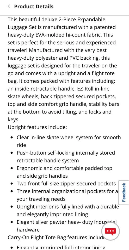 Brand new Rockland 2-Piece Expandable Luggage Set - photo 3