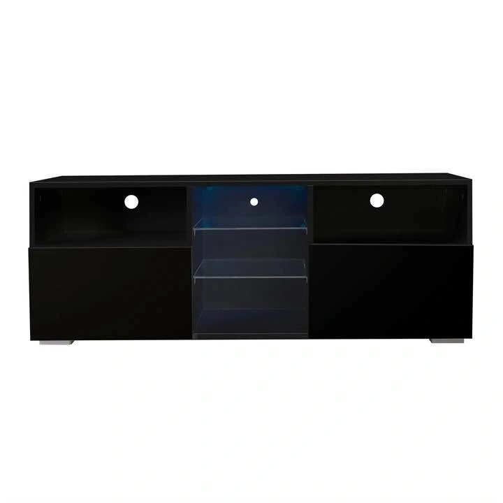Black TV Stand Entertainment Center - photo 2