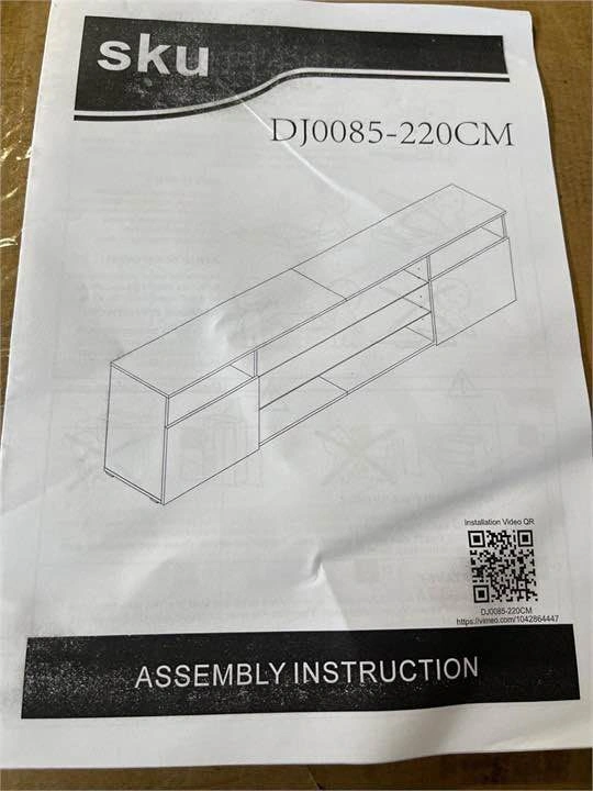 Black TV Stand Entertainment Center - photo 4