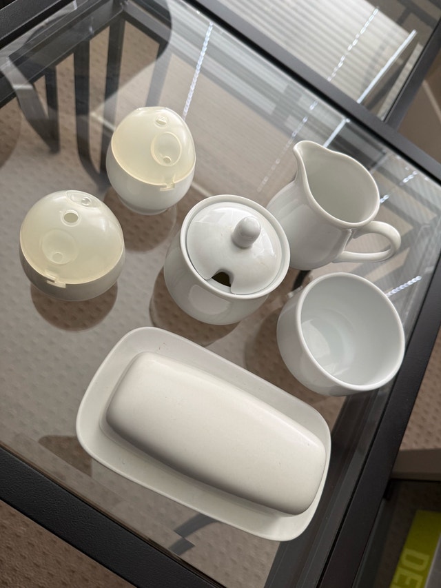 6-Piece White Ceramic Serving Set - photo 2