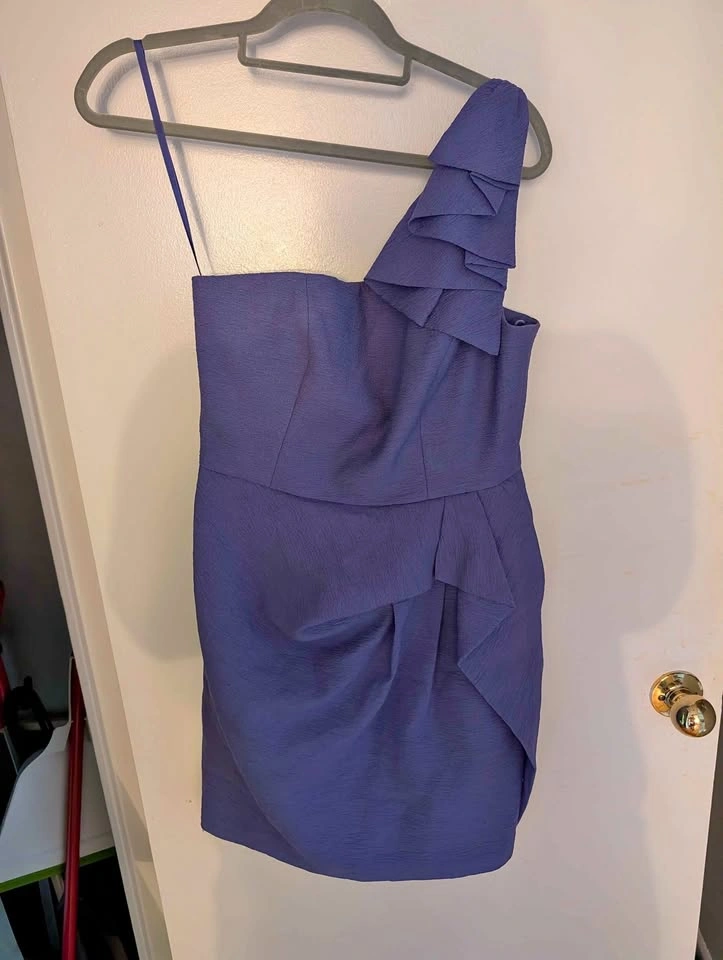 Audrey One-Shoulder Ruffle Cocktail Dress