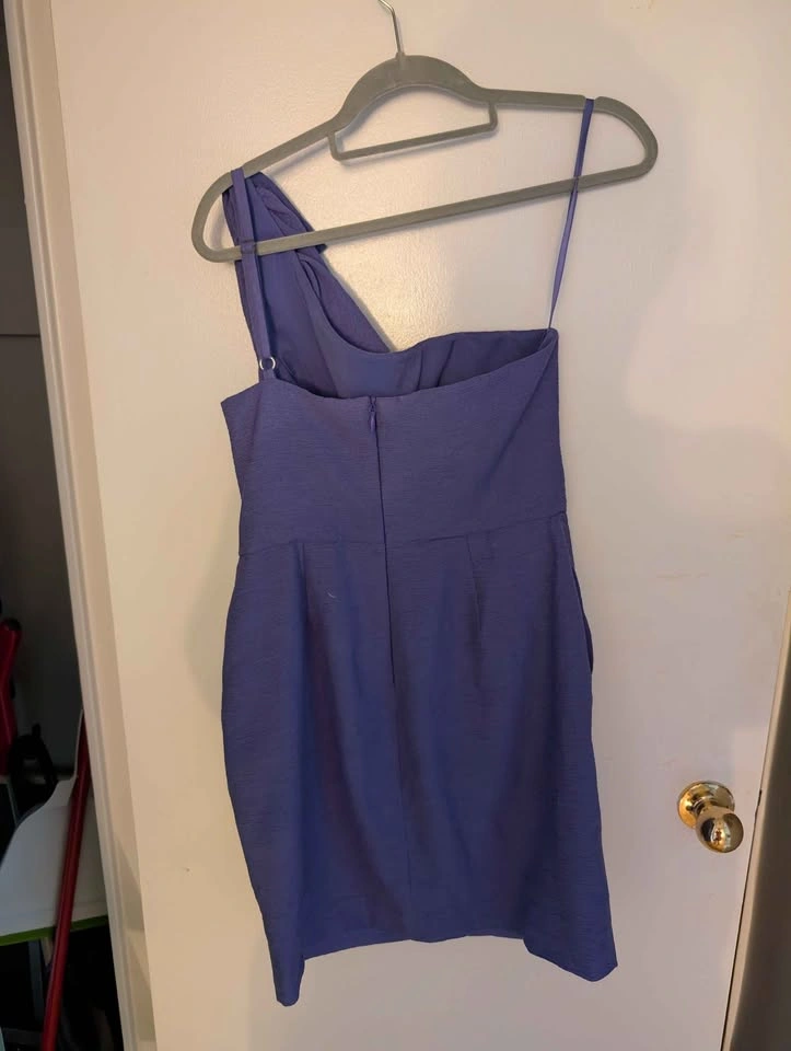 Audrey One-Shoulder Ruffle Cocktail Dress - photo 2