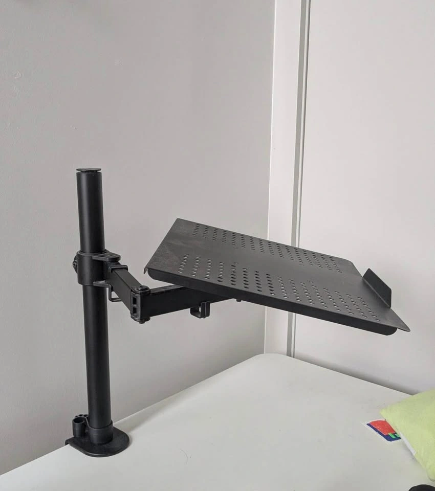 Black Metal Adjustable Laptop Arm Mount - photo 2