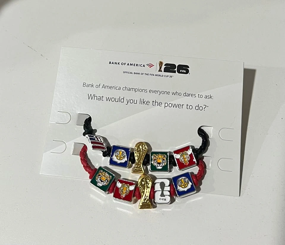 Official FIFA World Cup 26 Bank of America Charm Bracelets