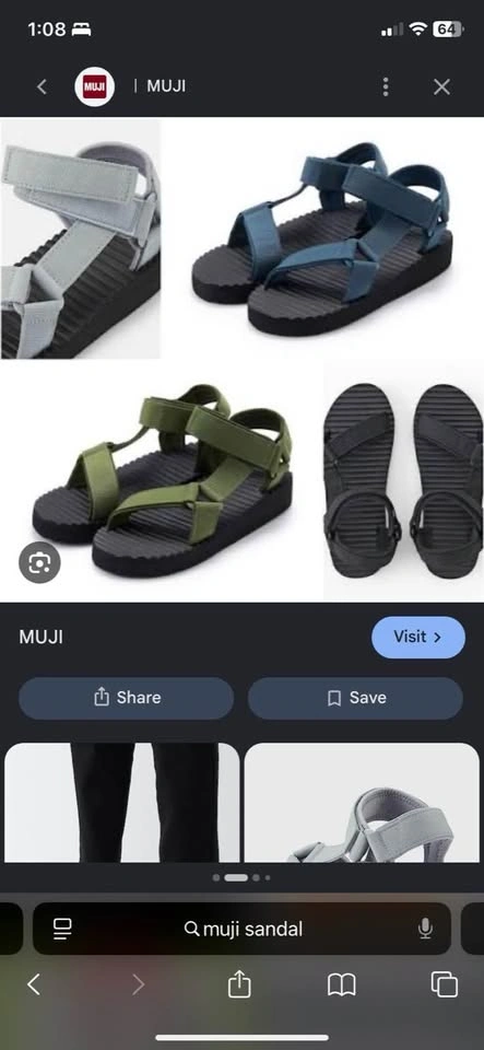MUJI Adjustable Sport Sandals EKB0342S - Black - Women’s US 7 - photo 5