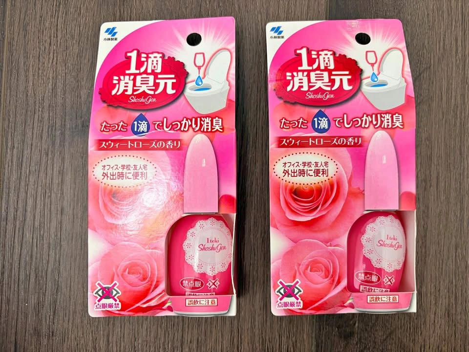 Kobayashi Shoshu Gen 1-Drop Toilet Deodorizer Sweet Rose - 2 Pac