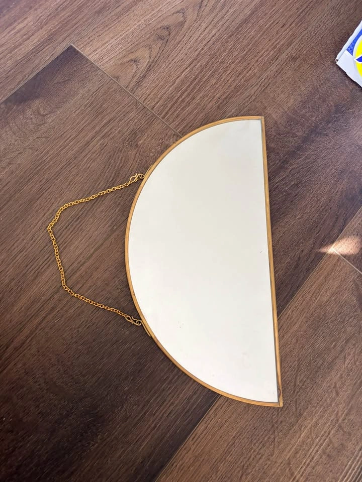 Urban Outfitters Half Moon Wall Mirror - Brass Frame (12”) - photo 2