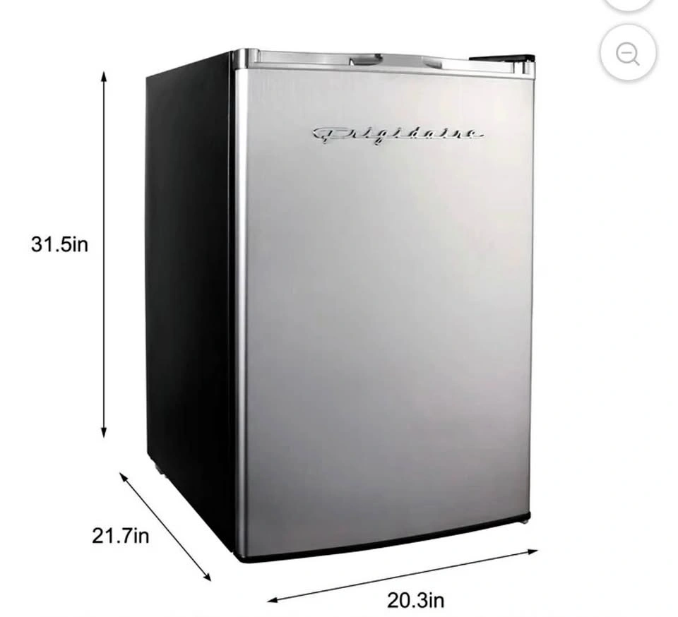 Platinum Mini Fridge with Chrome Trim