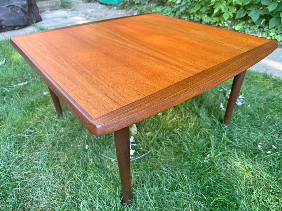 Mid-Century Modern Teak Square Coffee Table