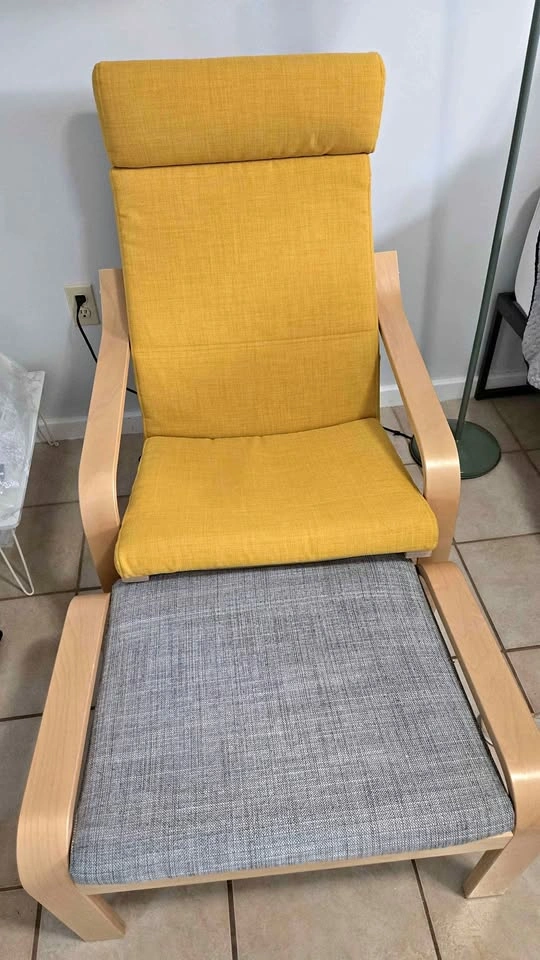 IKEA POÄNG Armchair and Ottoman