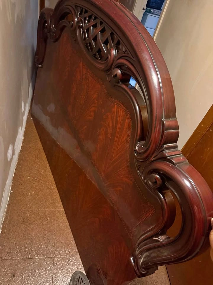Ornate Carved Wood Headboard