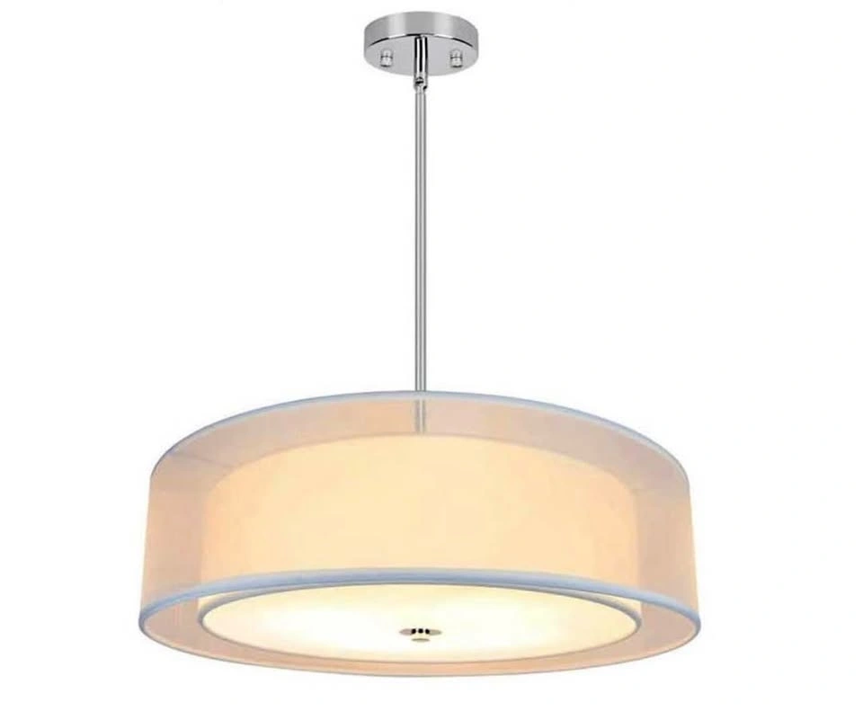 New 3-Light Drum Pendant Light, Semi Flush Mount Chandelier